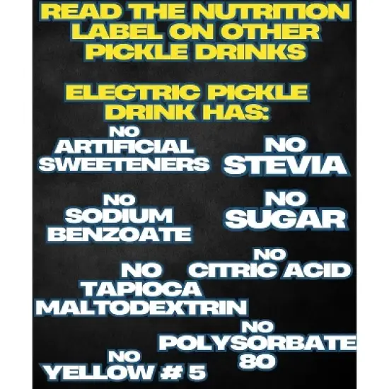 Food Crush Electric Pickle Drink w/ Celtic Salt-Relieves Leg Cramps & Dehydration, Electrolyte Hydration Dill Juice Drink, 32 Shots image {5}
