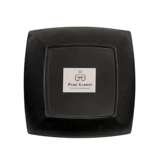 Nature Spring Tabletop Water Fountain With 3 Raku Bowls, River Rocks, and Electric Pump - 7", Silver and Black image {3}