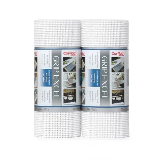 Con-Tact Grip Excel 2pk 12"x20' Bright White: Non-Adhesive Shelf & Drawer Liners for Kitchen Cabinets, Solid White image {7}