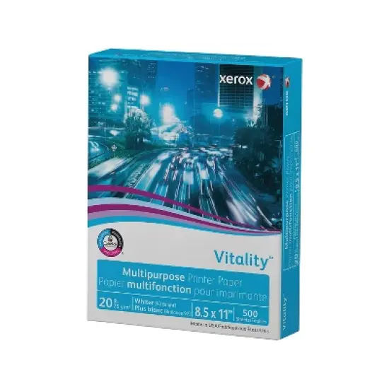 Xerox Vitality 8.5" x 11" Multipurpose Paper 20 lbs. 92 Brightness 500 Sheets/Ream (3R02047PY) image {3}