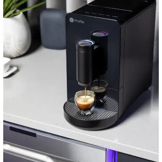 GE Profile Automatic Espresso Machine, One-Touch Brew (Black) image {4}