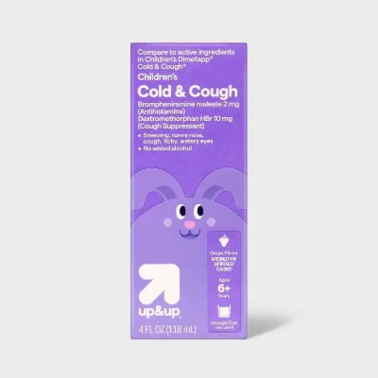 Children's Multi-Symptom Daytime Cough/Cold Relief Syrup - Grape - 4 fl oz - up&up&trade; image {4}