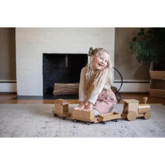 Remley Kids Wooden Toy Freight Train image {4}