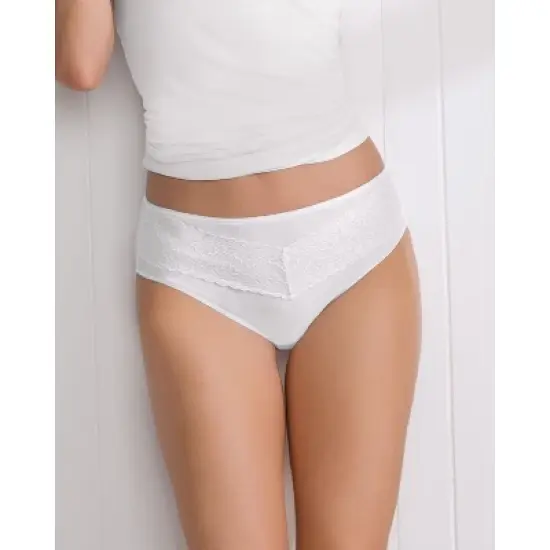 Leonisa  3-pack high-cut brief panties with lace - image {2}