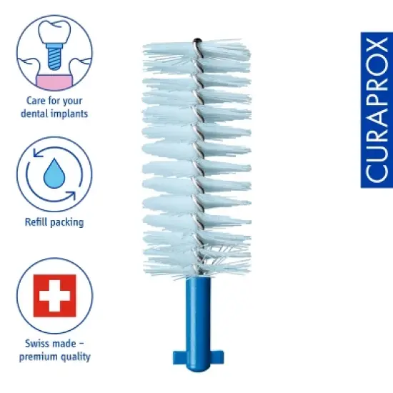 Curaprox CPS Perio Refill Blue, 4-Pack Interdental Brushes for Gentle Cleaning of Larger Gaps image {1}