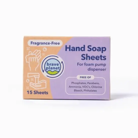 Brave Planet Foaming Handsoap Refill Sheets - Lavender or Fragrance-Free image {8}