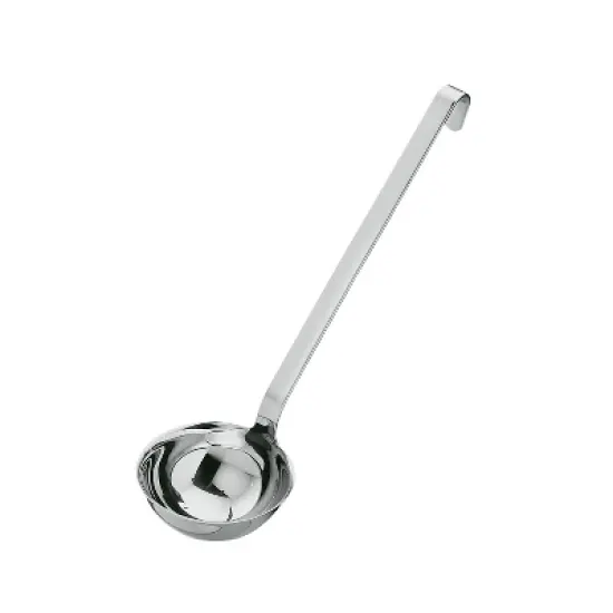 Rosle Stainless Steel Ladle With Hook Handle and Pouring Rim, 2.7-ounce image {3}