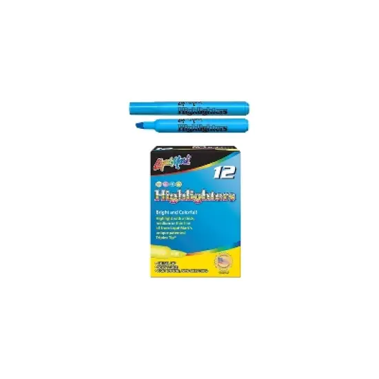 Liqui-Mark Tank Fluorescent Highlighter Chisel Tip Blue Dozen (60823) image {1}