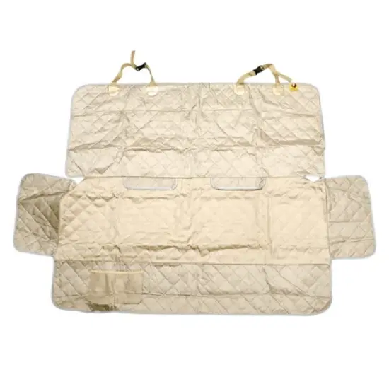 Unique Bargains Lattice Style Pet's Car Seat Cover Khaki 1 Pc image {4}
