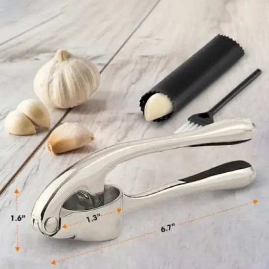 Cheer Collection Heavy Duty and Easy to Squeeze Garlic Crusher image {2}
