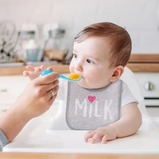 The Peanutshell Terry Cotton Baby Bibs for Girls, 8-Pack, Pink/White image {5}