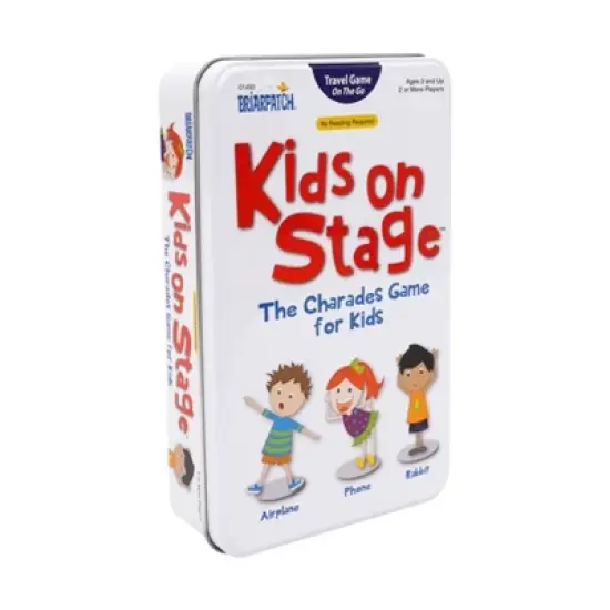 Briarpatch Kids on Stage Charades Game in a Tin: Educational Party Board Game for Creativity, 2+ Players, Includes Spinner & Cards image {6}