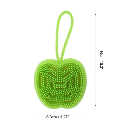 Unique Bargains Apple Shape Bath Brush Green 1 Pc image {3}