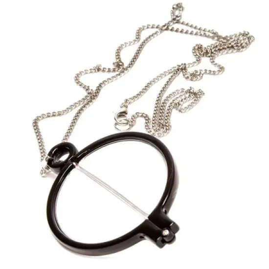 Calabria 2945R Monocle Fold Reading Glasses&Silver Chain Necklace image {6}