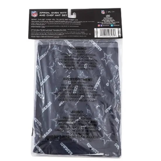 NFL Dallas Cowboys Apron, Mitt, Hat Grill Tool Set - 3pc image {1}