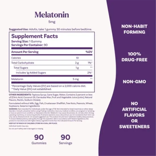 Natrol Melatonin 5mg Sleep Aid Gummies - Strawberry - 90ct image {4}