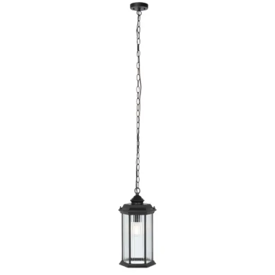 Hylan 8.27" Outdoor Pendant - PLT7007 - Black - Safavieh image {1}