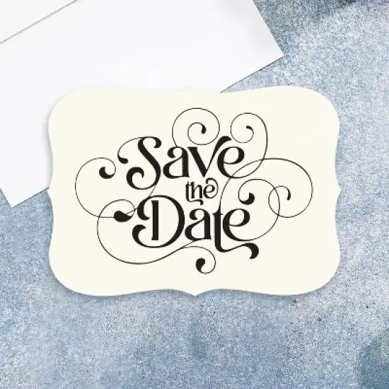 Avery Matte Ivory Invitation Cards, 5" x 7" Rectangle Flourished Edge image {3}