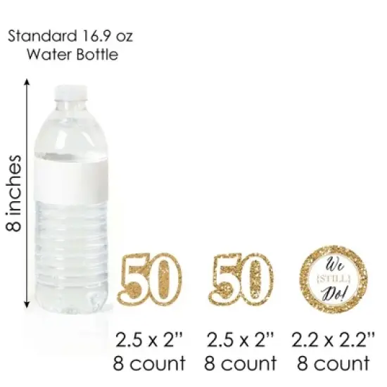 Big Dot of Happiness We Still Do - 50th Wedding Anniversary - Cupcake Decoration - Anniversary Party Cupcake Wrappers and Treat Picks Kit - Set of 24 image {5}