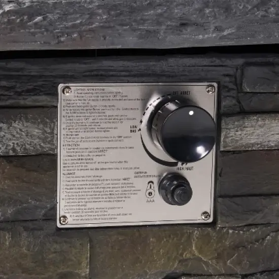 Christopher Knight Home Dunnigan Outdoor 50,000 BTU Lightweight Concrete Fire Pit Table with Tank Holder, Natural Stone image {6}