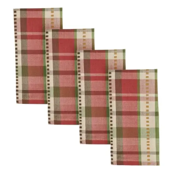 Park Designs Winfield Plaid Red Napkin Set Of 4 image {5}