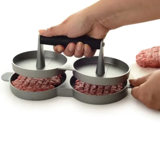 Norpro Nonstick Cast Aluminum Double Hamburger Press image {2}