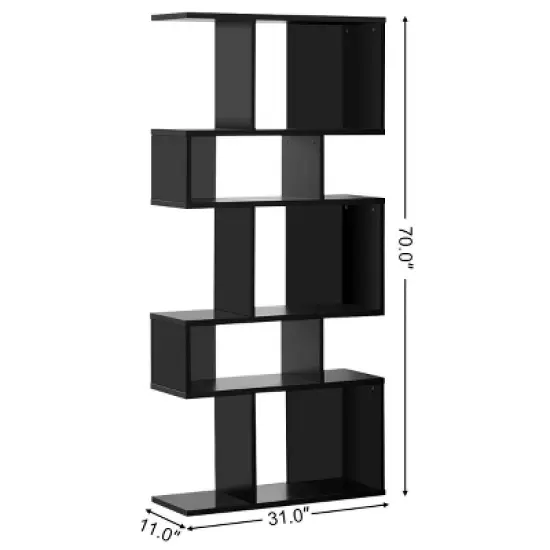 Costway 5 Cubes Ladder Shelf Freestanding Corner Bookshelf Display Rack Bookcase image {4}