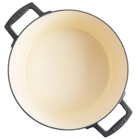 Gibson Home Babish 6qt Round Matte Enamel Cast Iron Dutch Oven: 14.75" Braisers, Hand Wash, Non-Induction Compatible image {4}
