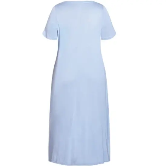 Women's Plus Size Nightdress - pale blue | EVANS image {3}