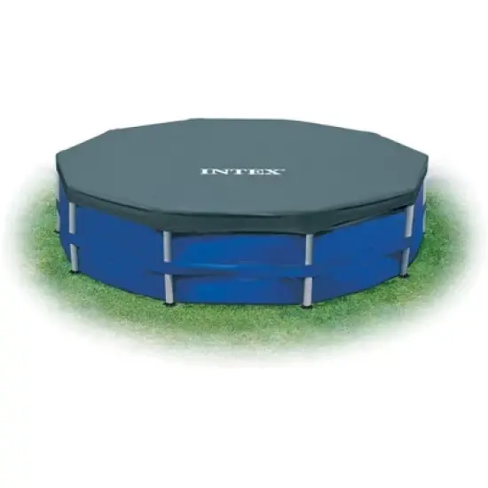 Intex 12 Foot x 30 In. Above Ground Pool & Intex 12 Foot Round Pool Cover image {3}
