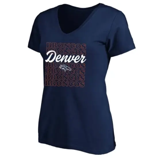 NFL Denver Broncos Women's Plus Size Short Sleeve V-Neck T-Shirt image {3}