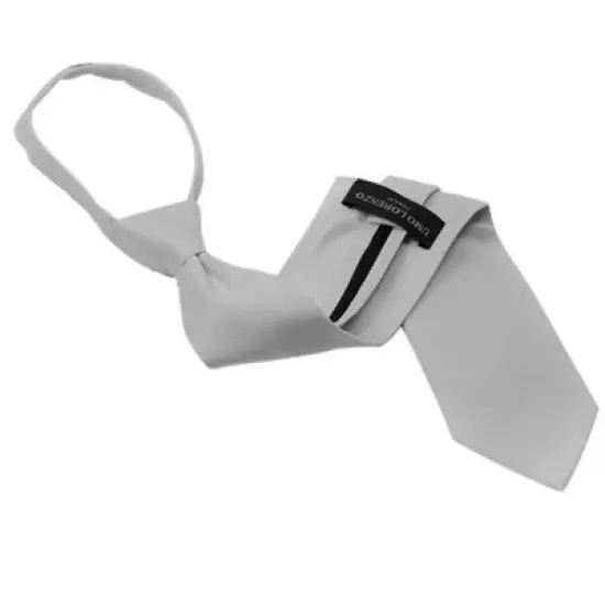 Men's Solid Color Pre-tied Zipper Necktie image {6}
