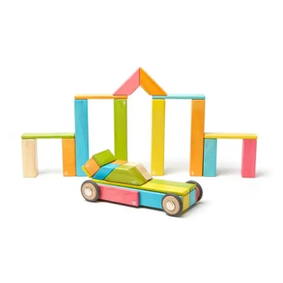 Tegu Magnetic Wooden Blocks, 42-Piece Set, Tints image {3}