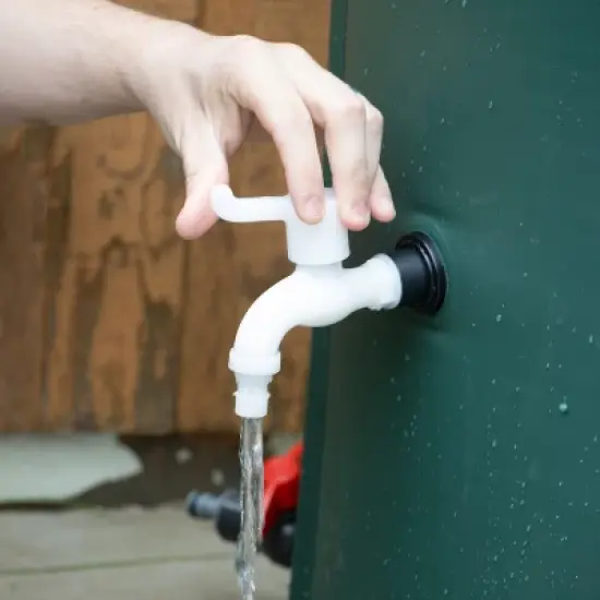 Lehman's Collapsible Rain Barrel, Durable Water Storage for Garden Irrigation, Space-Saving and Easy to Use, 66 Gallon Capacity image {2}