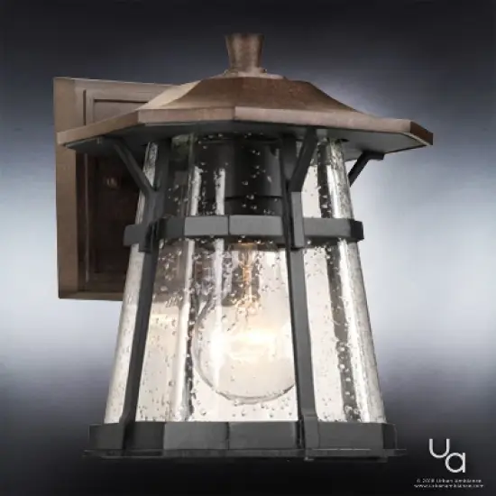 Urban Ambiance Luxury Rustic Outdoor Wall Light,  8.625"H x 6.5"W,  Coffee Bronze Finish, UHP1070 image {2}