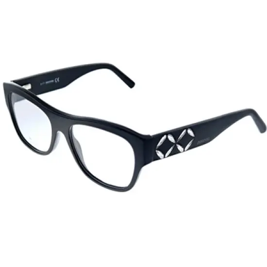 Swarovski  001 Womens Square Eyeglasses Glossy Black 53mm image {1}