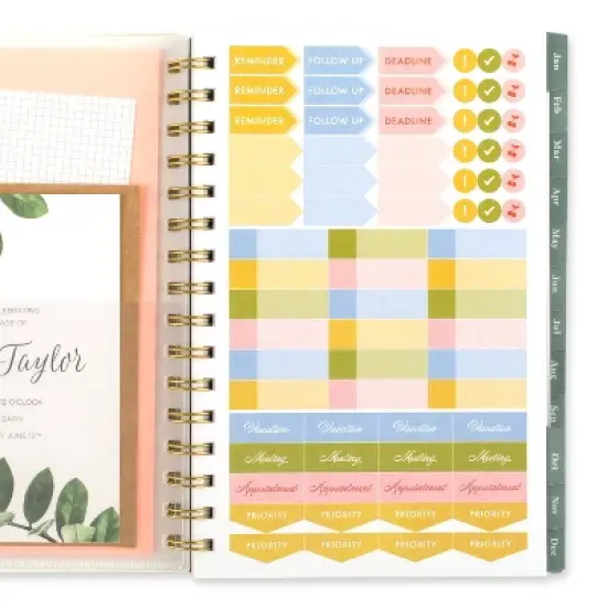 Cambridge 2026 Weekly/Monthly Cherrywood Lane Small Green Floral image {4}