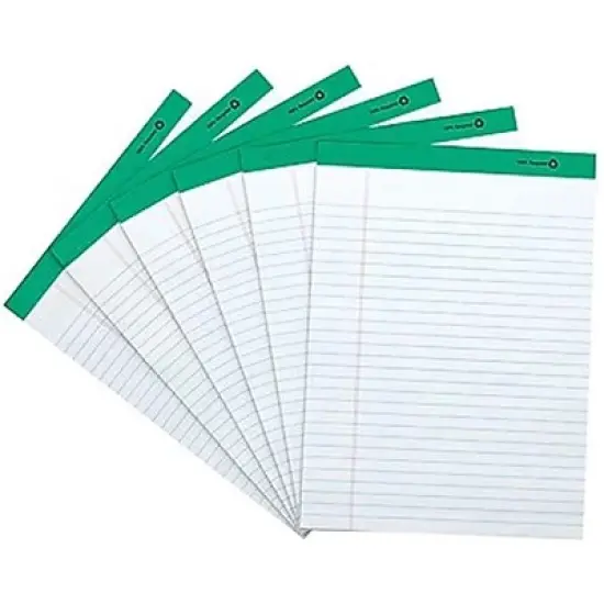 MyOfficeInnovations Notepads 8.5" x 11.75" Wide White 50 Sh./Pad 12 Pads/PK 462332 image {1}