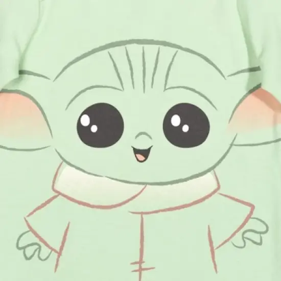 Star Wars The Mandalorian Baby Yoda Knotted Sleeper Gown Hat Green  image {2}