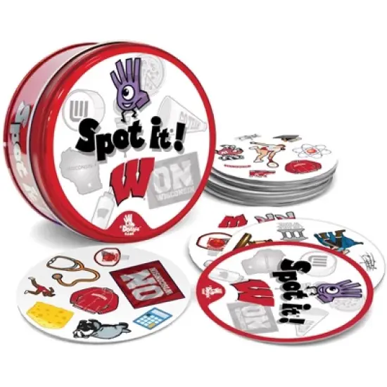 MasterPieces Officially Licensed NCAA Wisconsin Badgers Spot It Game for Kids and Adults image {2}
