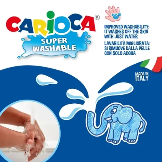 CARIOCA Joy Fine Tip Felt Tip Washable Pens 1 Meter - 100 Pieces image {3}