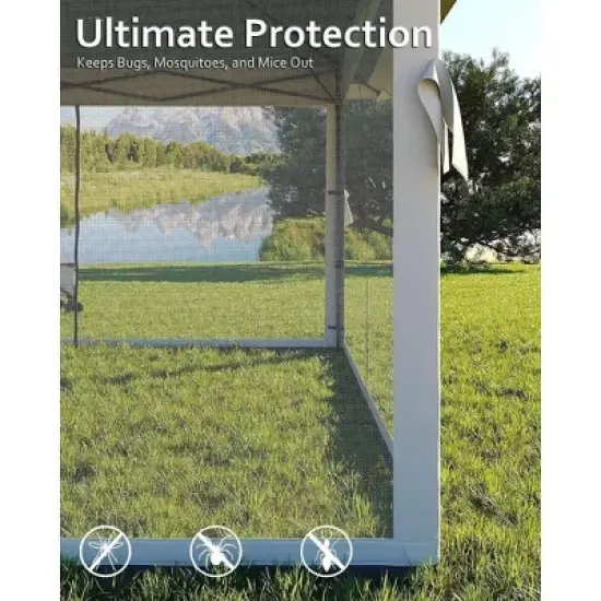 13x13 Ft Pop Up Canopy Tent with Mosquito Netting &  Carrying Bag, Instant Portable Shelter, Heavy Duty Foldable Gazebo for Outdoor Backyard image {6}