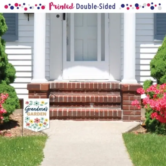Big Dot of Happiness Grandma, Happy Mother's Day - Outdoor Home Decorations - Double-Sided We Love Grandmother Garden Flag - 12 x 15.25 inches image {1}