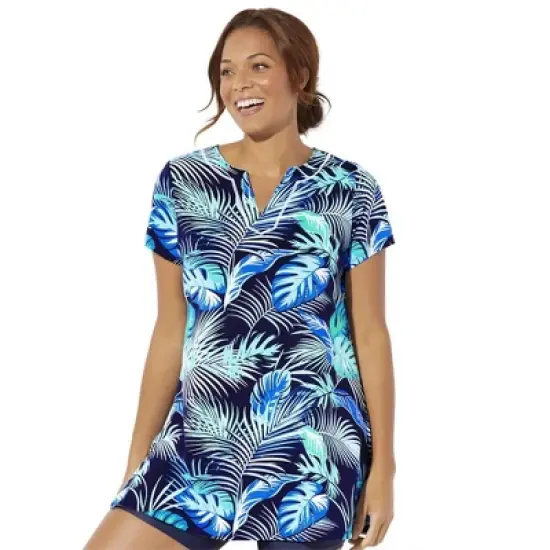 Swimsuits for All Women&rsquo;s Plus Size Chlorine Resistant Swim Tunic image {1}