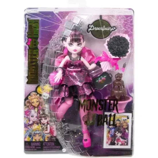 Monster High Draculaura Fashion Doll in Monster Ball Party Dress with Accessories image {5}