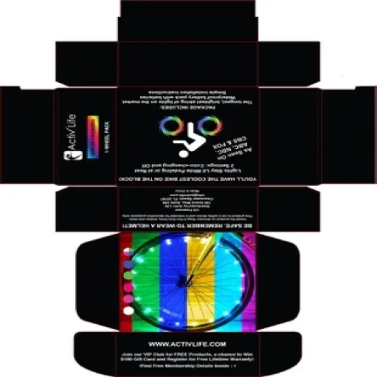 Activ Life LED Bike Wheel Lights with Batteries Included! Get 100% Brighter and Visible from All Angles for Ultimate Safety & Style (1 Tire Pack) image {3}