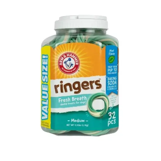 Arm & Hammer Ringers Dental Dog Treats - 32ct image {1}