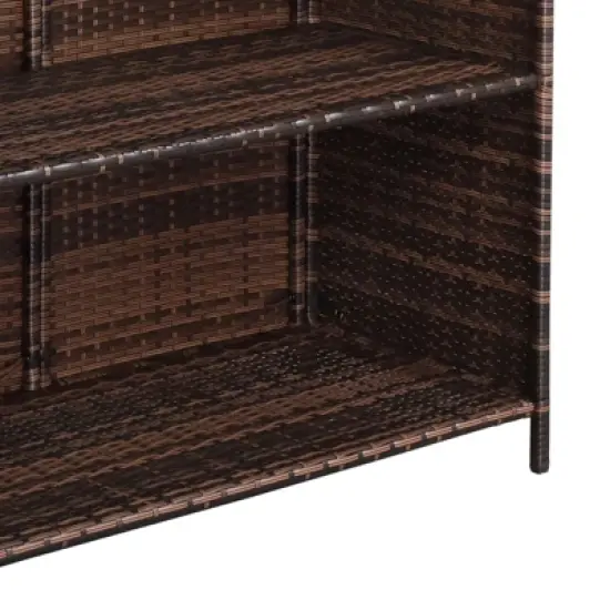 3-Piece Wicker Outdoor Serving Bar Set image {5}