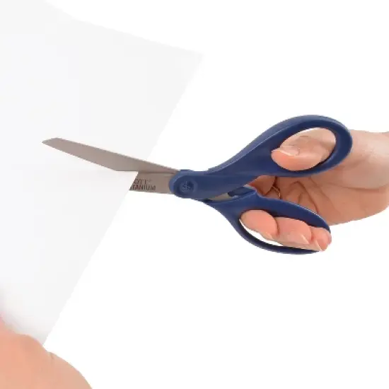 Westcott 8" Titanium Heavy-Duty Scissors Blunt Tip Navy 17509 image {2}