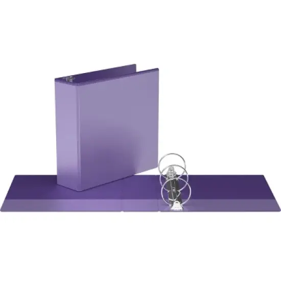 3" Premium Round Ring Binder 6pk Customizable View Purple - Easyview image {1}